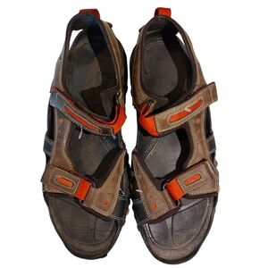 Timberland Brown and Orange Men's Trailway Sandals Size 11